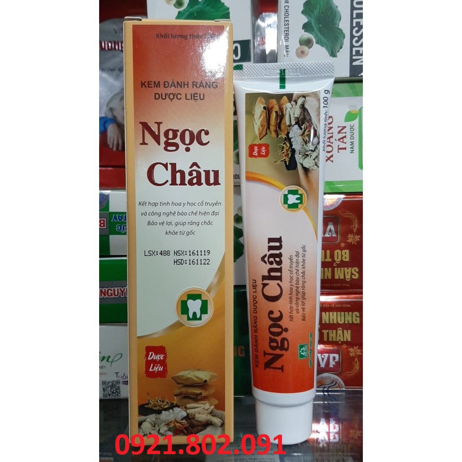 Kem đánh răng dược liệu Ngọc Châu 100gr / ngọc châu trắng sáng