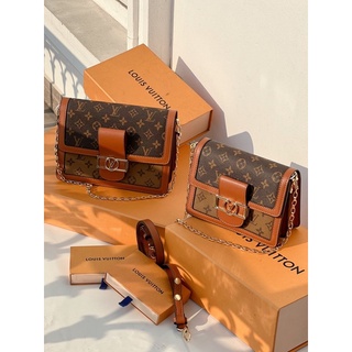 Túi xách nữ Lv Dauphine Supper Vip da thật 2 dây box nam châm