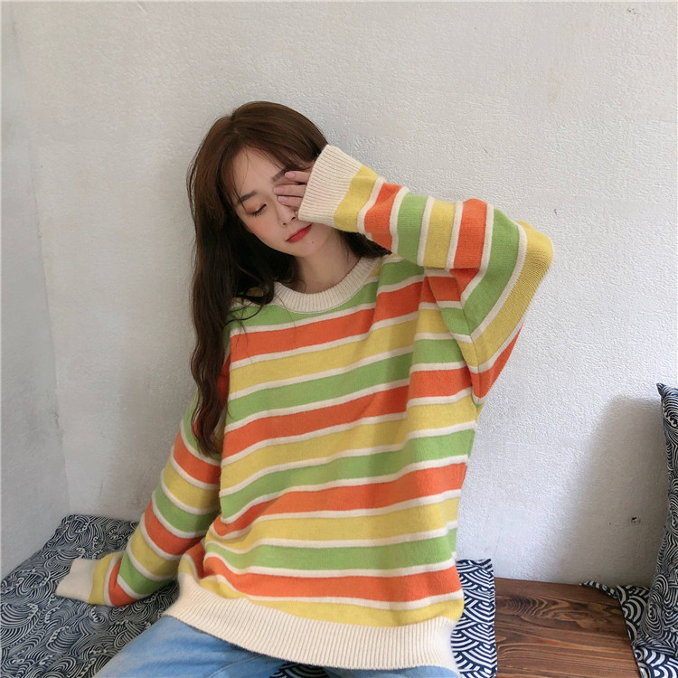 Áo Sweater Phong Cách Retro Hong Kong Xinh Xắn Cho Nữ | BigBuy360 - bigbuy360.vn