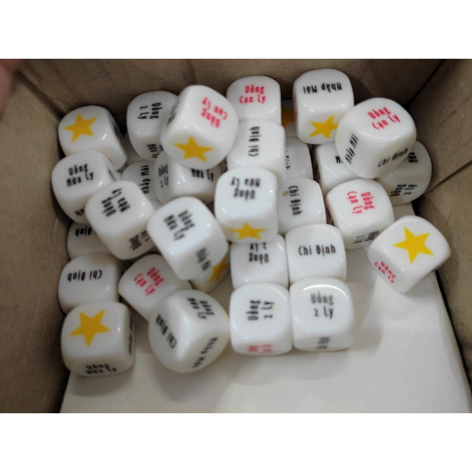 Combo 10 xúc sắc lắc xí ngầu truyền thống 6 mặt