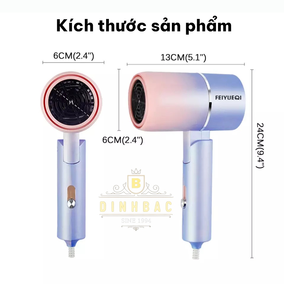 Máy sấy OMBRE gấp gọn 1000w làm mượt tóc Đình Bắc Store