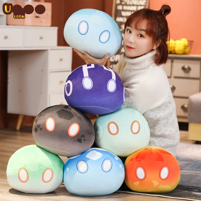 Gối Nhồi Bông Mềm Mại Hình Búp Bê Hoạt Hình Chơi Game Genshin Impact Slime Quà Tặng Cho Bé Trai Và Bé Gái