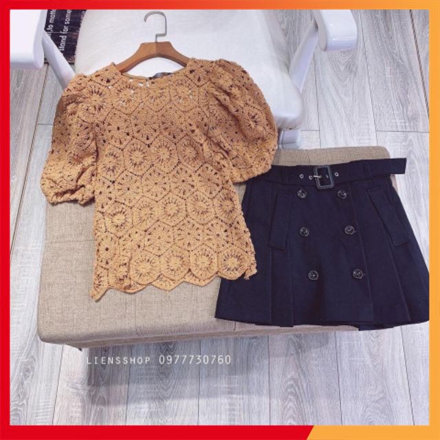 Áo ren quảng châu cộc tay thời trang owen