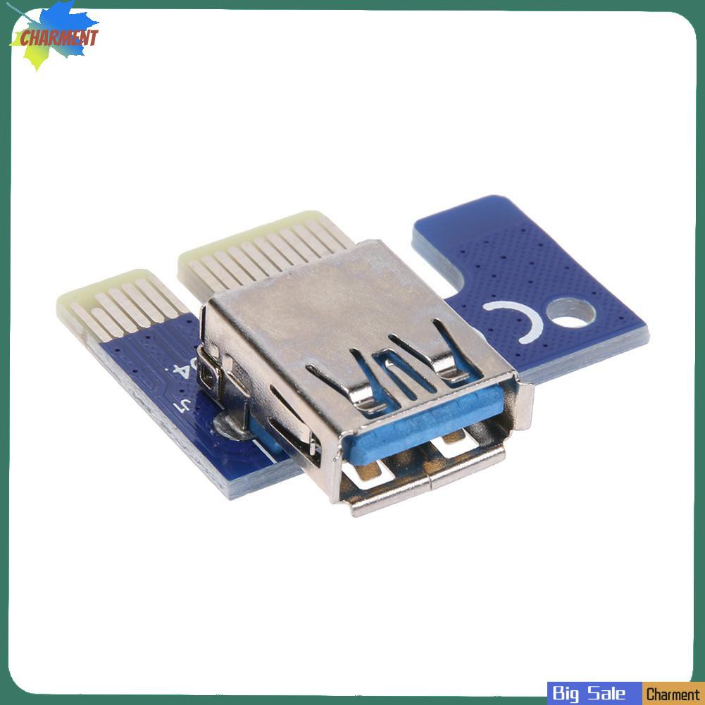 Bộ 2 Dây Cáp Chuyển Đổi Pci Express Riser Card 1x Sang 16x Usb3.0 4pin