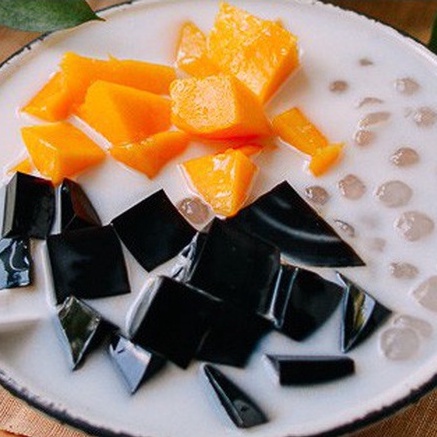 Bột Sương Sáo , Pudding , Thạch Đen Hạt É thương hiệu Thuận Phát 50g tặng kèm dầu chuối