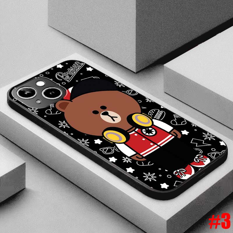 Ốp lưng TPU mềm Samsung Galaxy S7 Edge S8 S8+ Plus gấu nâu Two hoa văn