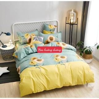 combo ga gối poly 1m6 hoa hường dương