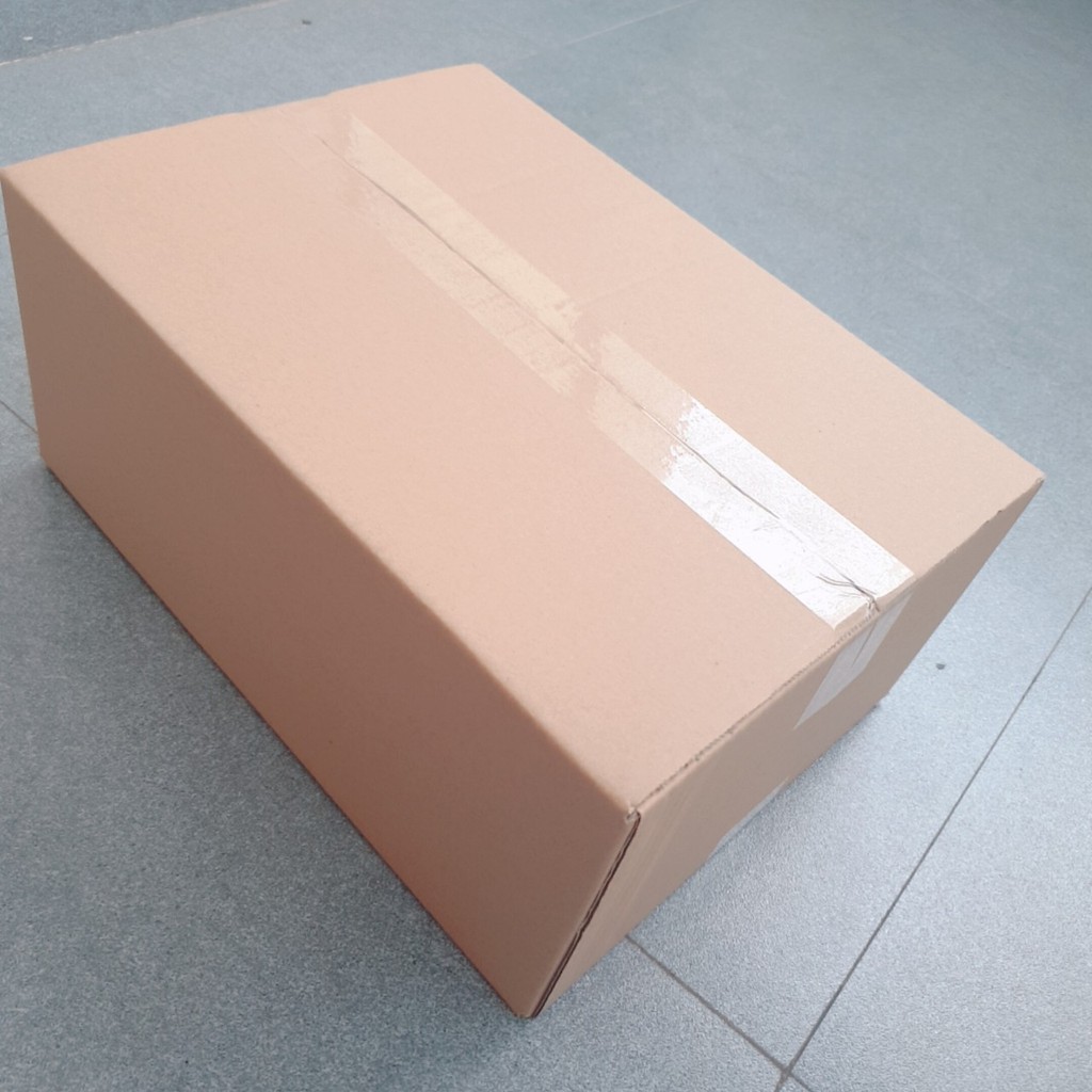 Hộp giấy carton gói hàng, thùng ship cod bìa cứng nhiều lớp sóng giấy kích thước 35*20*20 – QTAZA-04