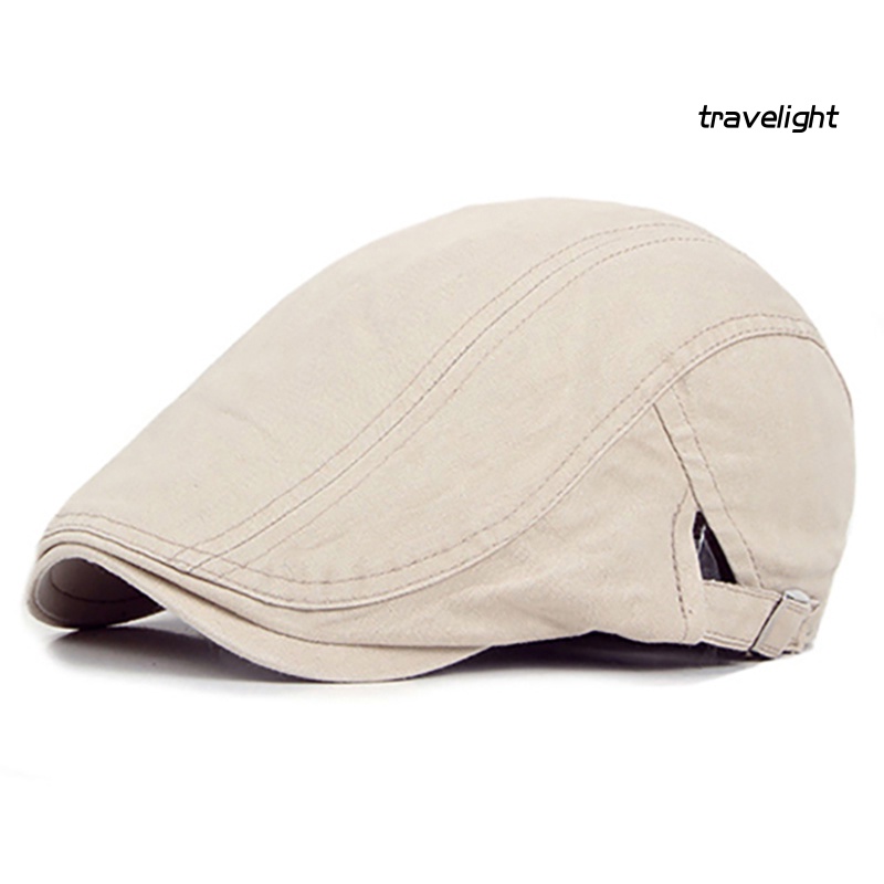 [Travelight] Mũ beret vải cotton màu trơn cổ điển thời trang cho nam