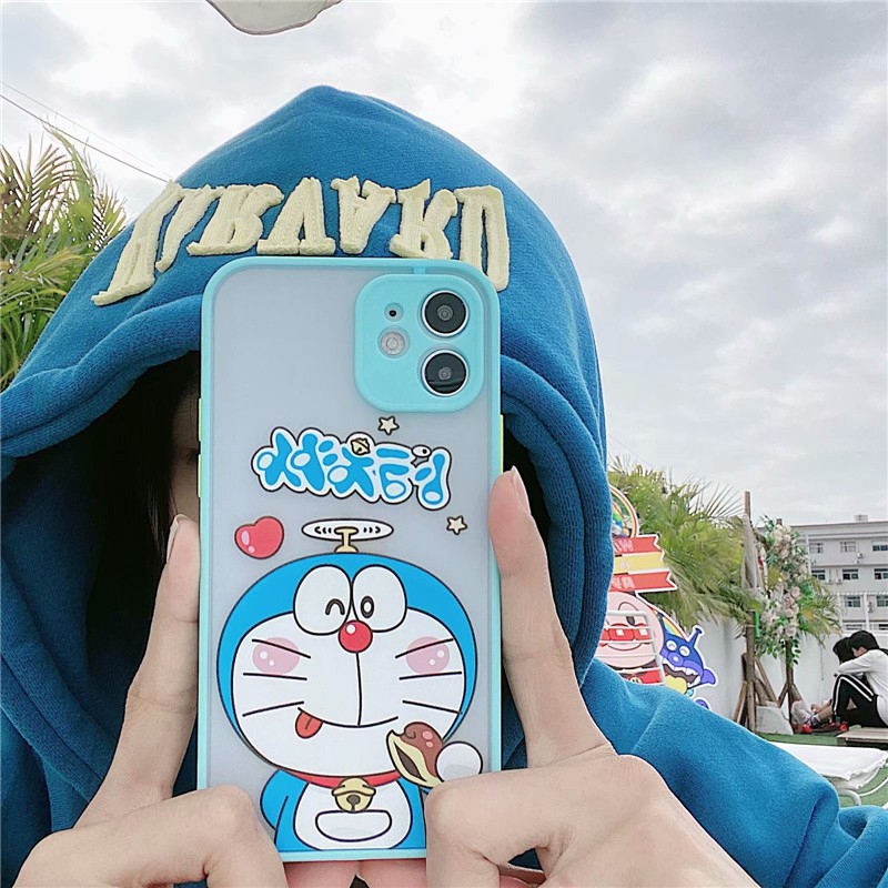 Ốp lưng cứng trong suốt hình Doraemon cho Iphone 12 pro max xr 7plus 8P i7/8 SE 2020 iphone11 pro MAX X XsMax