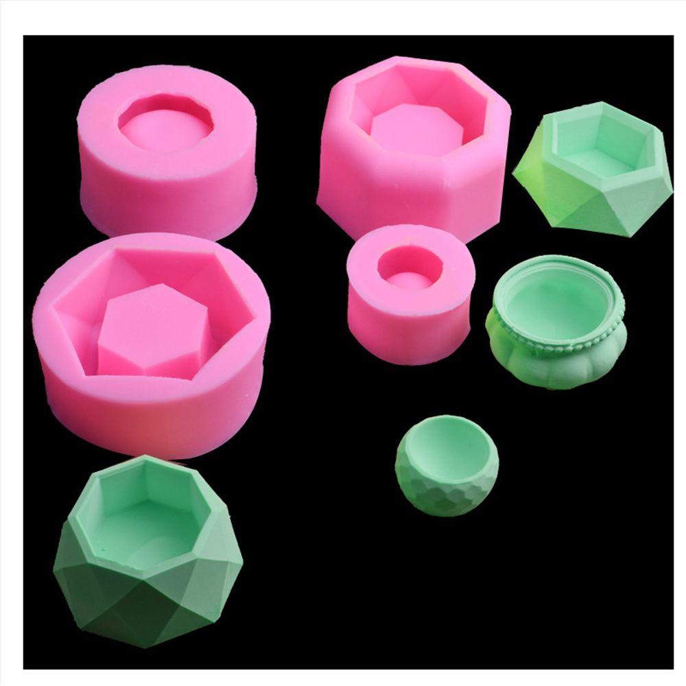 LAKAMIER Khuôn Làm Chậu Hoa Resin Thủ Công Bằng Resin Pha Lê