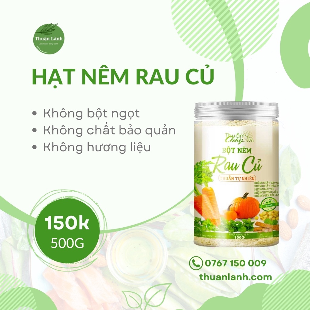 Hạt Nêm Rau Củ Thuần Chay 500g - Thuận Lành - Thơm Ngon Bổ Dưỡng