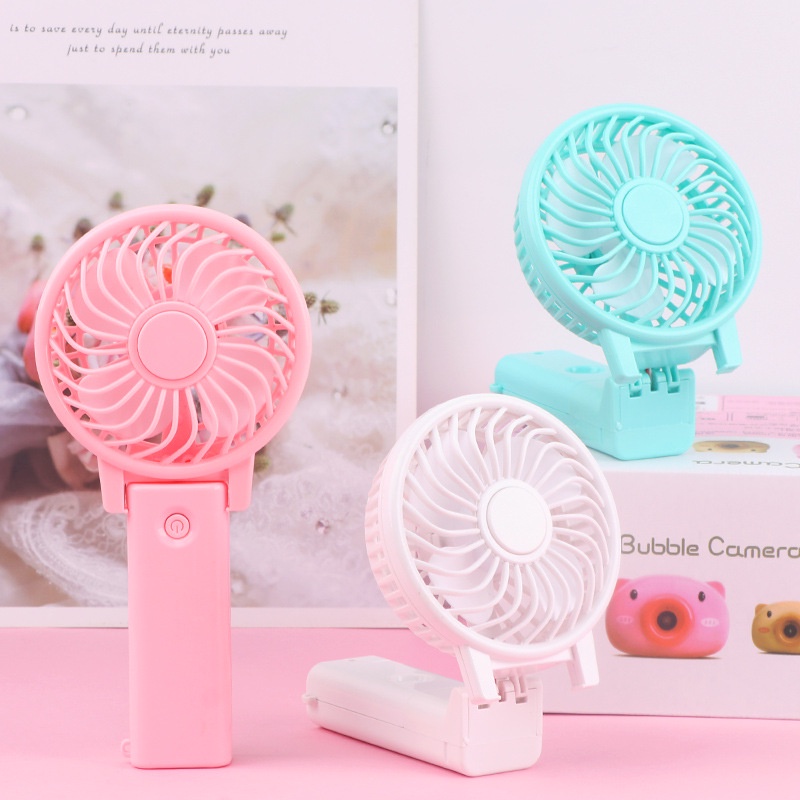 Quạt Mini Cầm Tay Để Bàn Chạy Bằng Pin Thời Trang Mùa Hè