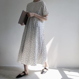 Đầm nữ dáng vintage chấm bi