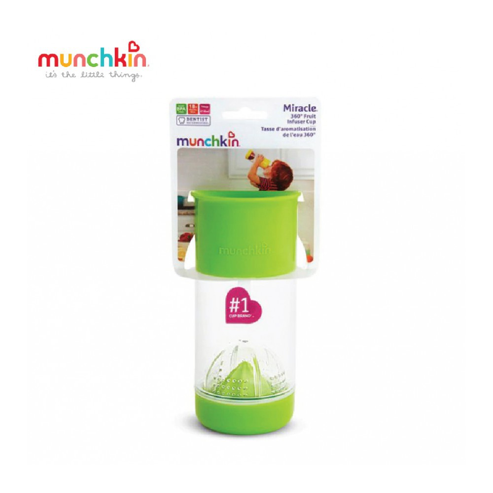 Cốc 360 độ chống đổ có ngăn ép trái cây Munchkin (414ml)