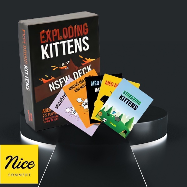 Combo thẻ bài mèo nổ exploding kittens và 5 bản mở rộng (Thêm Bọc bài-100 bọc)