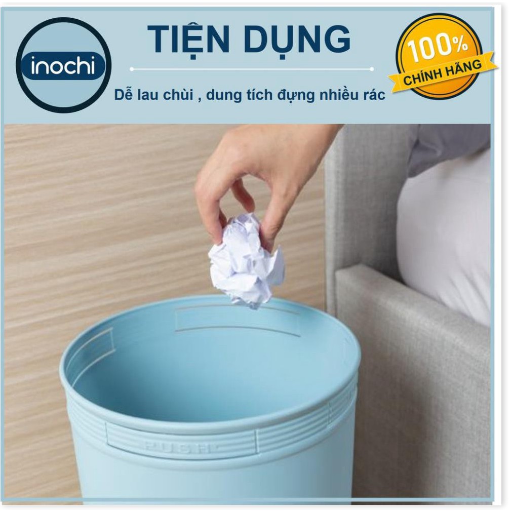 Sọt Rác Nhựa Tròn Inochi 15 Lít Màu Rất Đẹp Làm Sọt Rác Văn Phòng, Khách Sạn, Đựng Rác Gia Đình, Để Bàn Trong Nhà