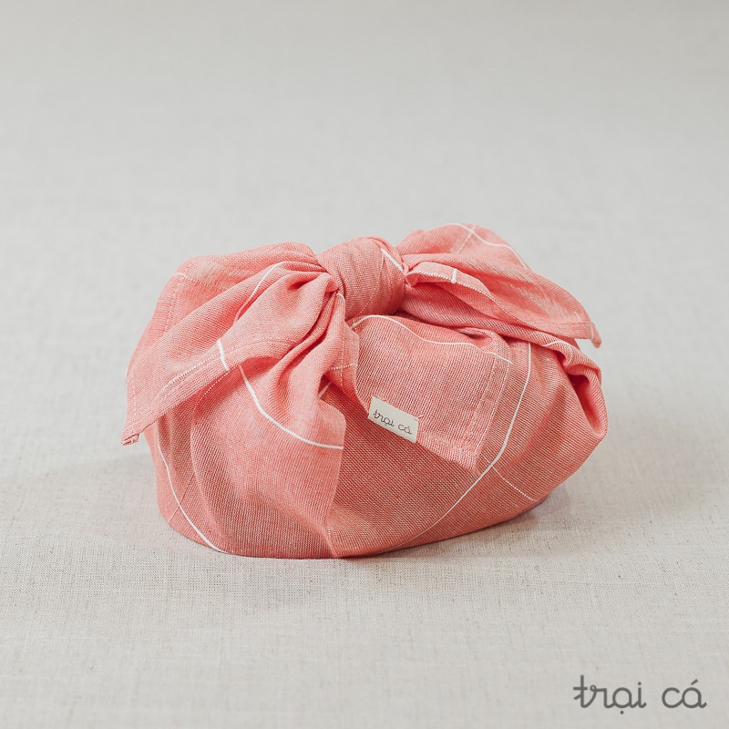 Khăn gói quà kiểu nhật chất vải linen kích thước 37x40cm dùng làm khăn tay khăn mùi xoa khăn buộc cổ