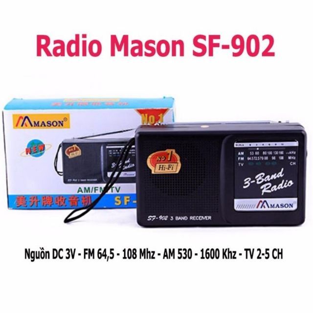 [Mã ELHACE giảm 4% đơn 300K] Radio Mason SF - 902