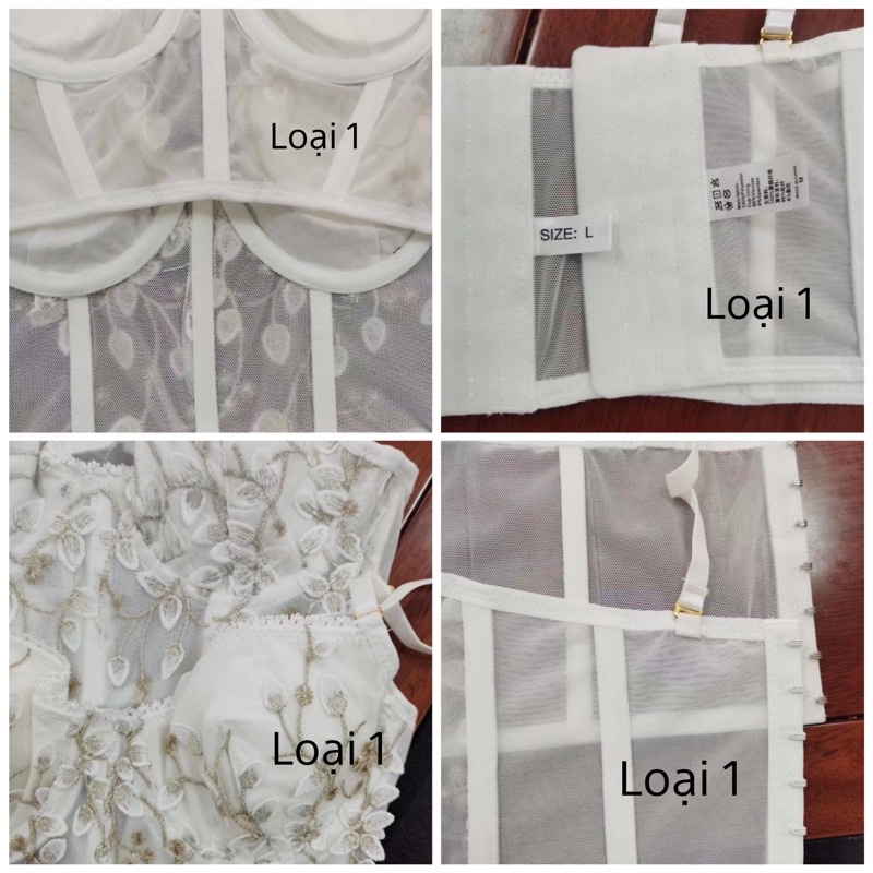 Áo Corset ren hoa thêu