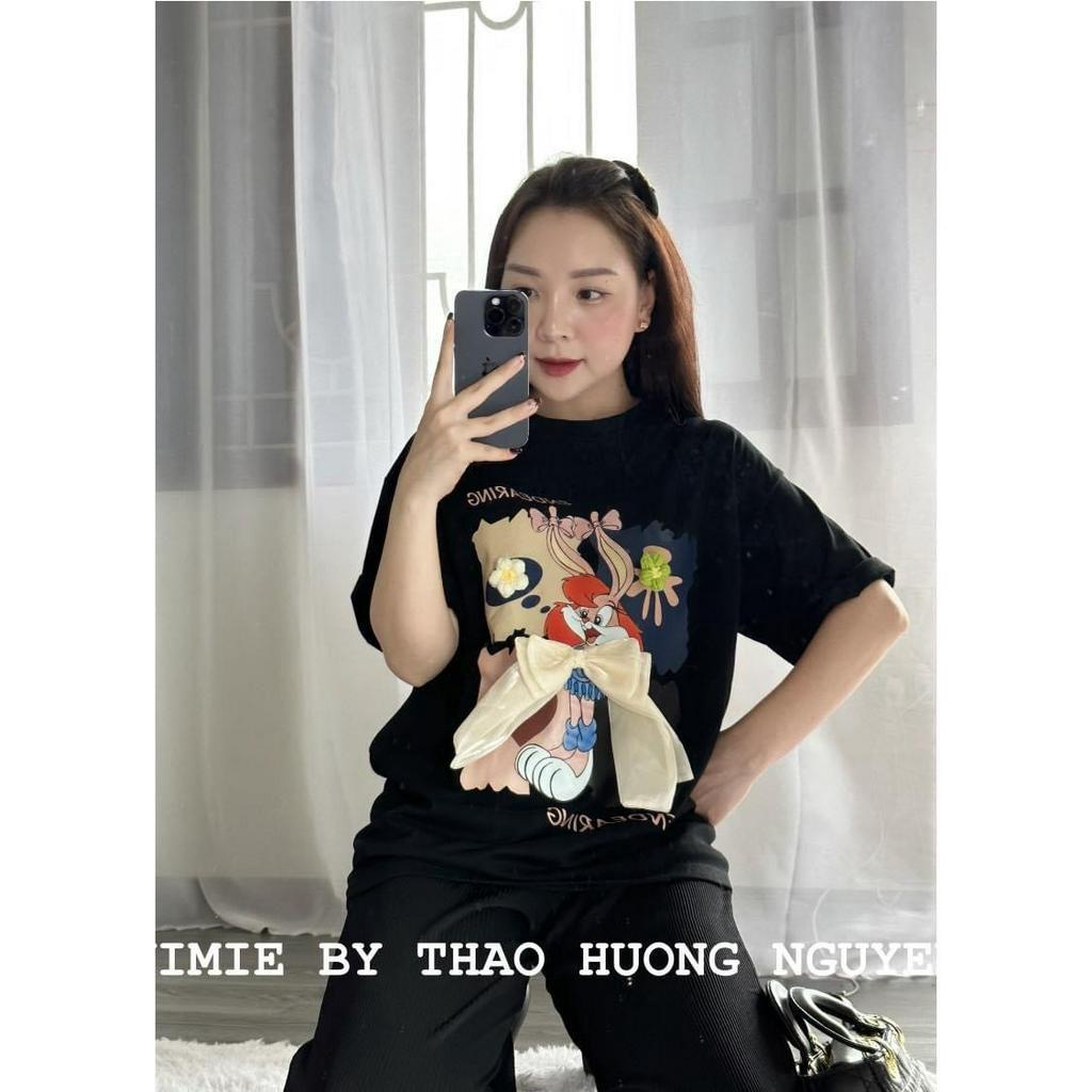 Set bộ BABY TEE in hình thỏ ENDEARING hoa nơ nổi TH145