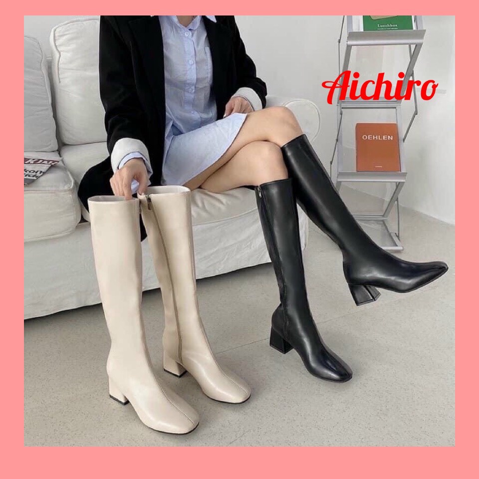 Bốt nữ cao cổ,boss nữ đẹp khoá sau cao 5p da mờ hot
