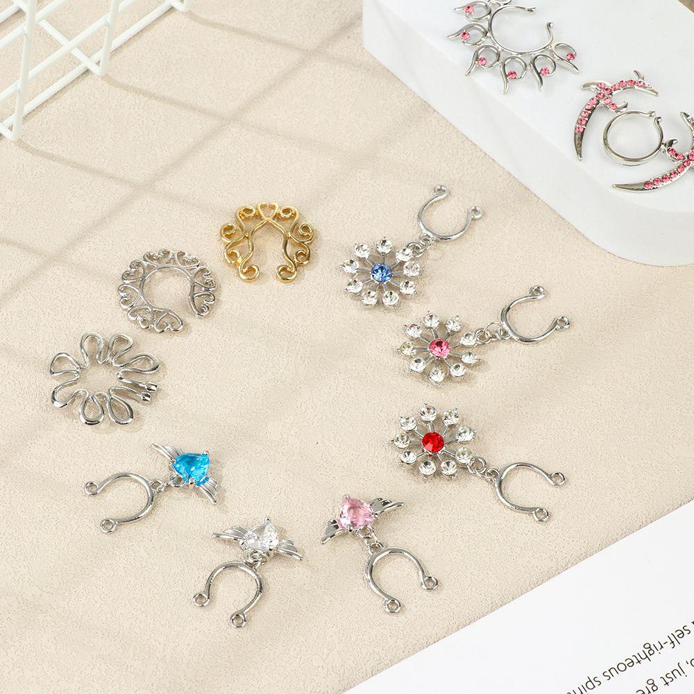 Núm Vú Giả Tròn Bằng Thép 316L Thời Trang