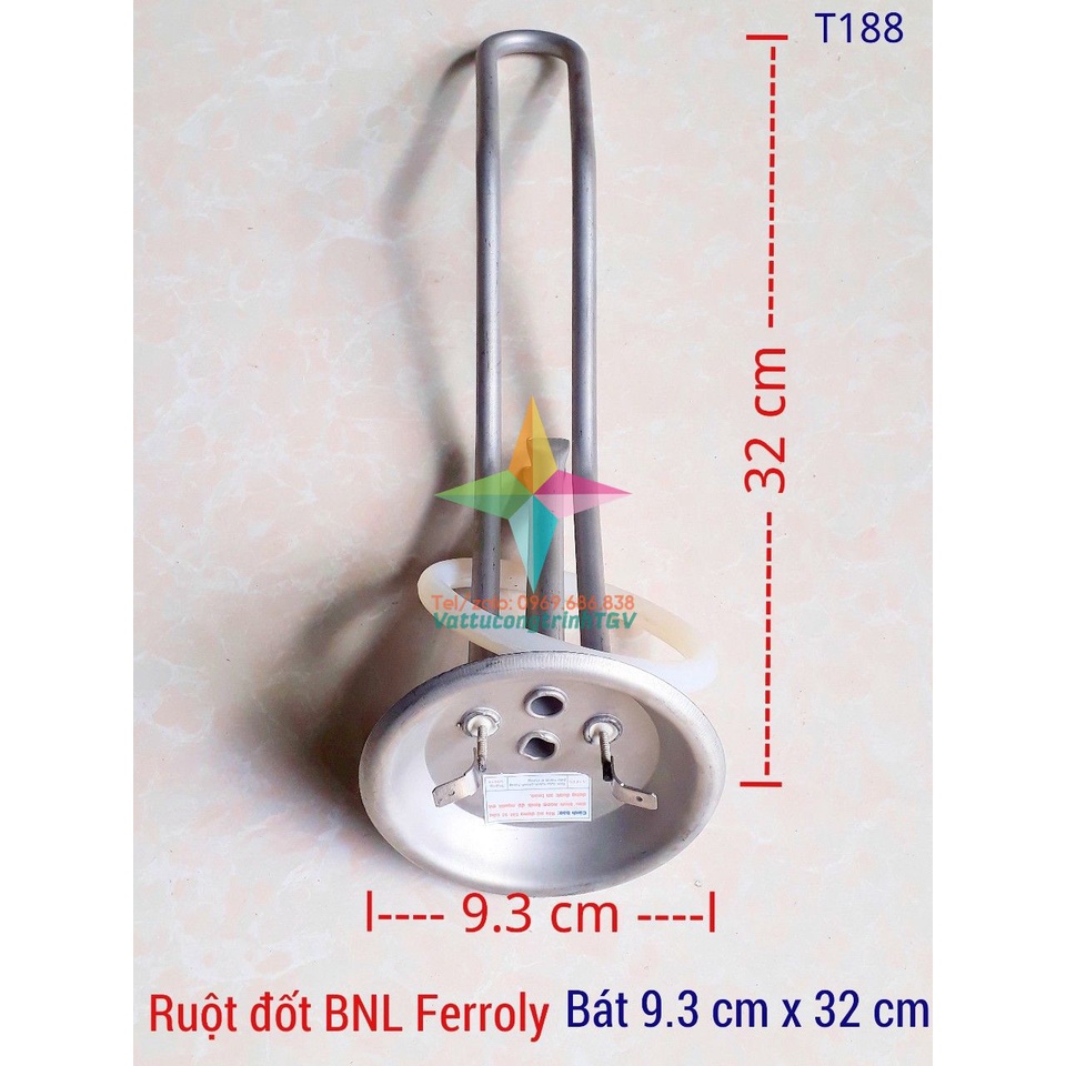 Ruột đốt AMTS - Bình Nóng Lạnh FERROLI thẳng bát tròn 9,3cm x 32cm