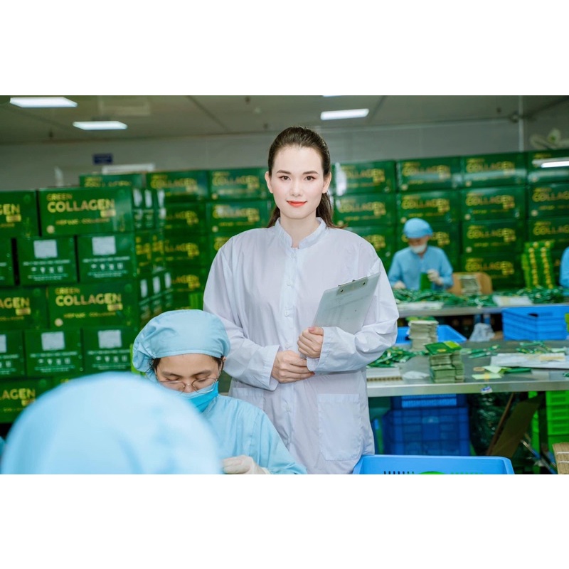 Diệp Lục Collagen Gold Green Development - Hộp nhỏ mini 10 gói