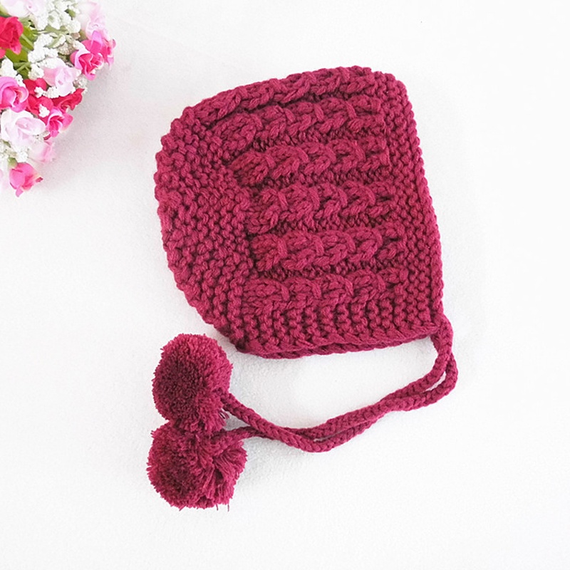 Mũ Beanie Đan Len Mềm Mại Giữ Ấm Mùa Đông Dễ Thương Cho Bé Trai + Gái