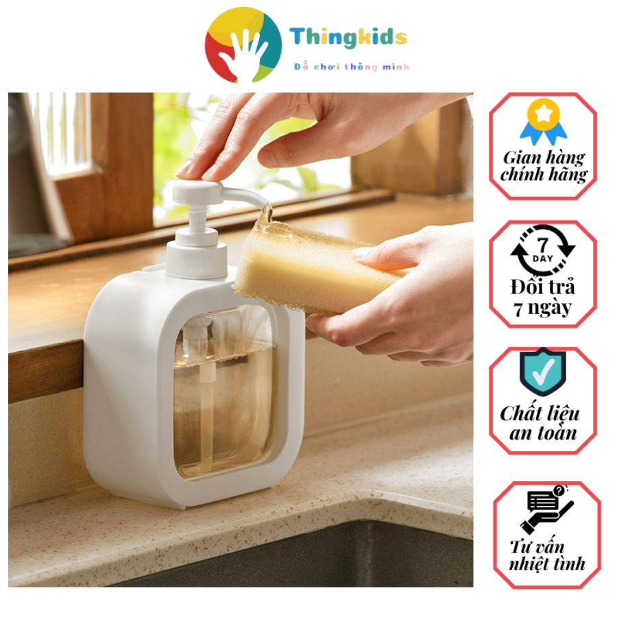 Bình Đựng Sữa Tắm Dầu Gội Sữa Rửa Tay Dạng Nhấn 300ml 500ml - Thingkids