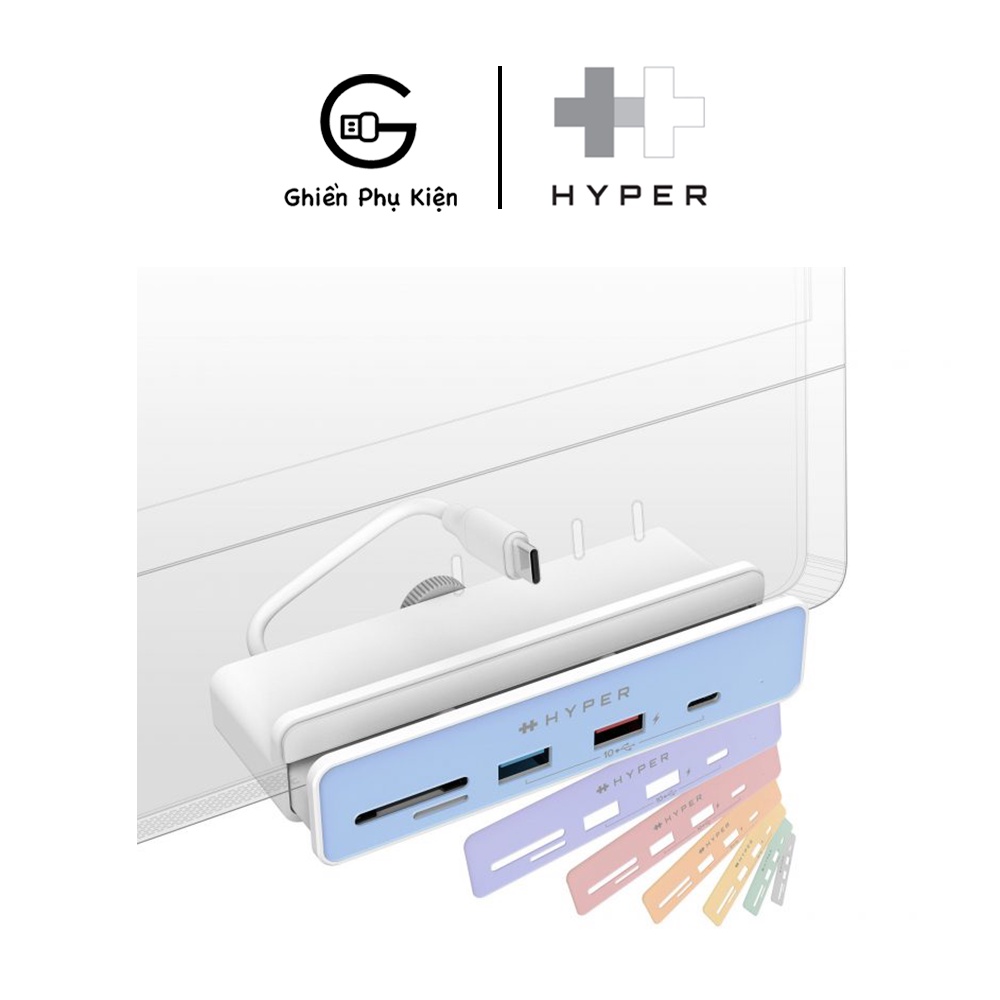 Cổng Chuyển HyperDrive IMAC 24″ 5-IN-1 USB-C HUB (KÈM 7 MIẾNG DÁN THEO MÀU IMAC 24″) - HD34A6