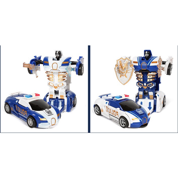 Ô Tô Biến Hình Thành Robot cho bé trai, đồ chơi biến hình Transformers không dùng pin