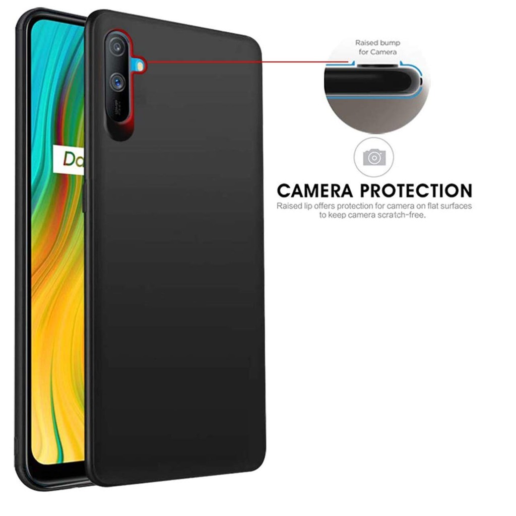 Realme C3i Case Matte Black Silicone Soft TPU Cover Realme C3i C3 i RealmeC3i Phone Casing