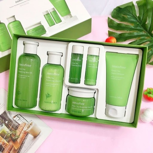 [Mã 55FMCGSALE1 giảm 10% đơn 250K] BỘ DƯỠNG DA TRÀ XANH INNISFREE 6 MÓN SKIN CARE EX 2020