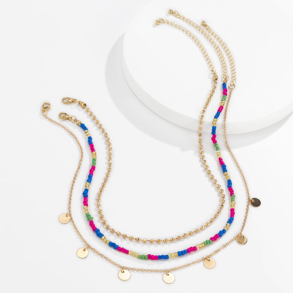 Vòng cổ choker bằng hợp kim kẽm phối tua rua nhiều màu sắc phong cách Bohemian thời trang cho nữ