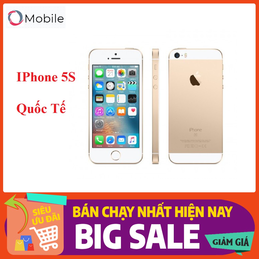 Điện thoại iPhone 5s quốc tế Zin all 99% bảo hành 6 tháng | BigBuy360 - bigbuy360.vn