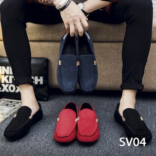 [ SIÊU HOT] Giày Lười Nam Cao Cấp Phong Cách Thời Trang [ Xanh navy- SV04, Đen-SV05, Đỏ Tím-SV06 ] [Anna.SHop 18]