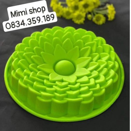 Khuôn silicon đế hoa cúc vạn cánh 19cm làm bánh rau câu