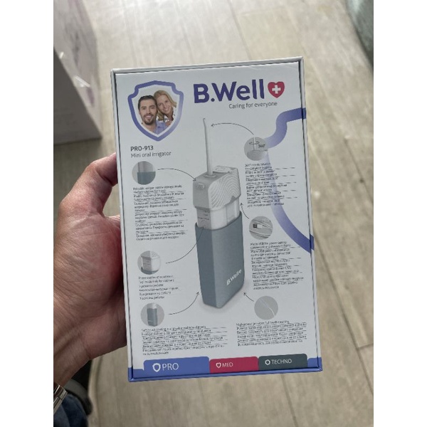 Bwell 913 - Tăm nước du lịch cải tiến - Sạc 4 tiếng sử dụng 30 ngày - Mẫu mới nhất 2021-( Bảo hành 2 năm 1 đổi 1)