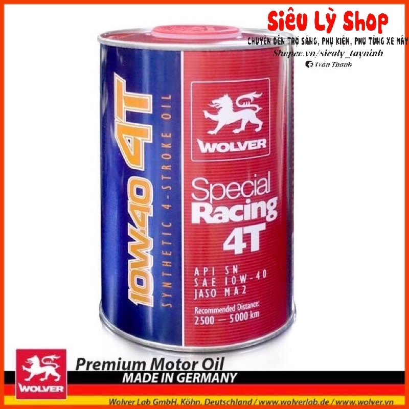 Nhớt tổng hợp Wolver Special Racing 10w40 Fully Synthetic