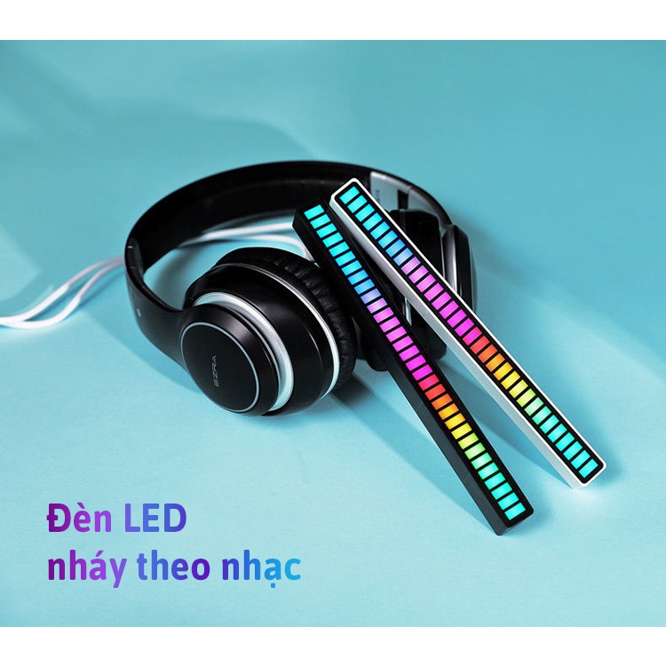 Đèn Led Cảm Biến Nháy Theo Nhạc | Đèn RGB Sạc Tích Điện Trang Trí Bàn Làm Việc, Gaming Nhiều Chế Độ Sáng
