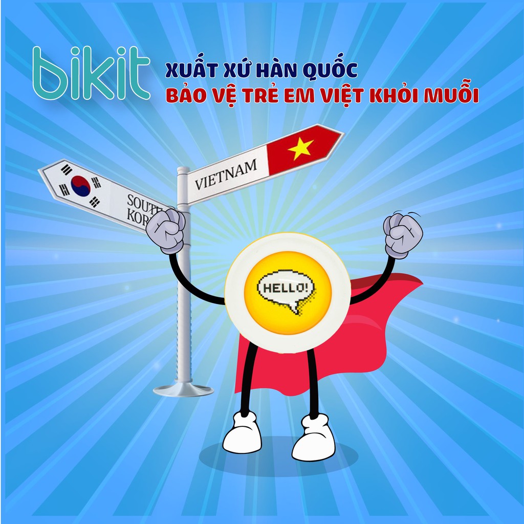 Kẹp huy hiệu chống muỗi Bikit Hàn Quốc