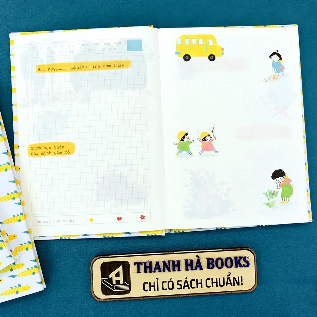 Sách - Sổ Nhật Ký của Tớ - Bìa cứng (lẻ tùy chọn màu sắc) - Ruột kẻ ô caro