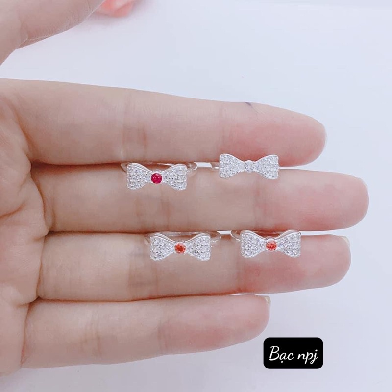 Nhẫn Nơ BNP cho bé yêu, Dày dặn dễ đeo. Bạc ta