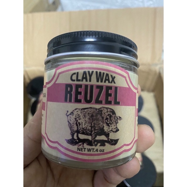 Sáp Clay Wax Reuzel Pink Phiên Bản Hũ Thủy Tinh Lợn Hồng Mới Nhất