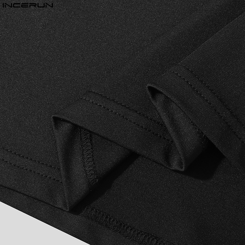 Áo sát nách INCERUN màu đen thiết kế thắt dây độc đáo thời trang cá tính cho nam