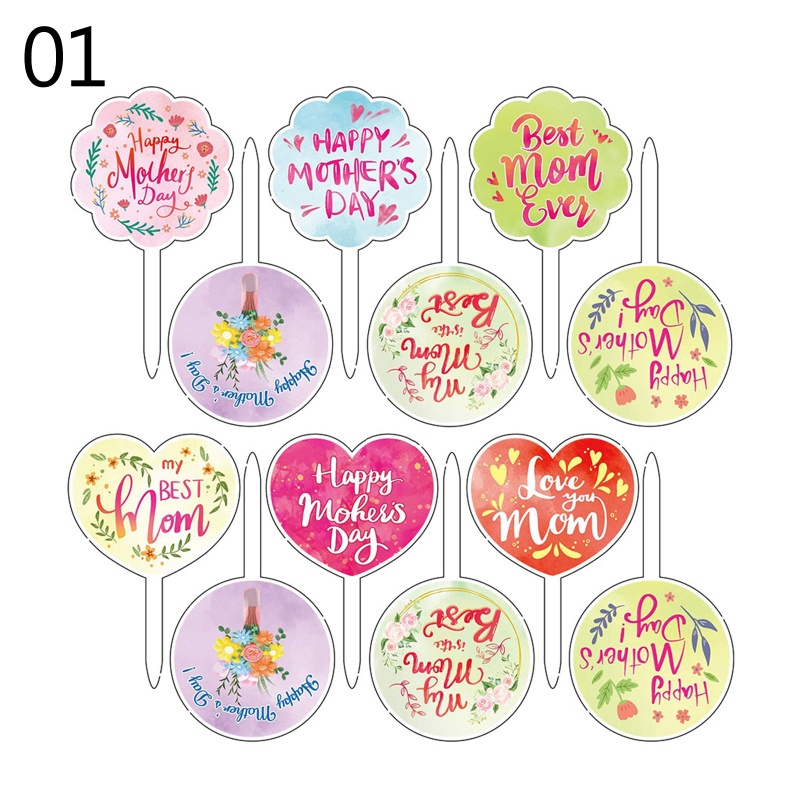 Set 10 Que Cắm Trang Trí Bánh Chữ Happy Birthday Xinh Xắn