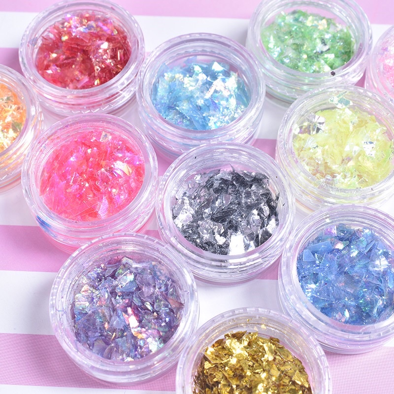 Vụn Giấy Màu Hologram Trang Trí Resin, Trang Trí Nail Hũ 50ml - Trường Thịnh Sài Gòn