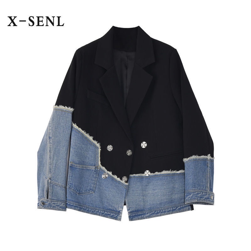 ÁO BLAZER PHỐI JEAN PHONG CÁCH HÀN QUỐC
